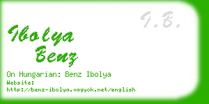 ibolya benz business card